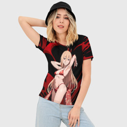 Женская футболка 3D Slim Пауэр - секси демон крови - фото 2