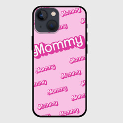 Чехол для iPhone 13 mini Мамочка в стиле барби - паттерн розовый