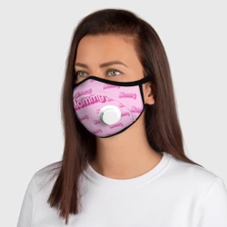 Маска из неопрена Мамочка в стиле барби - паттерн розовый - фото 2