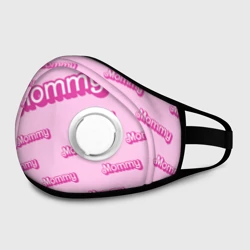 Маска из неопрена Мамочка в стиле барби - паттерн розовый