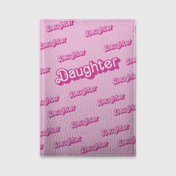 Обложка для автодокументов Дочь в стиле барби - розовый паттерн