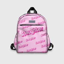 Детский рюкзак 3D Дочь в стиле барби - розовый паттерн