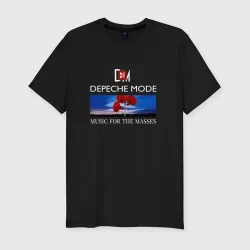 Мужская футболка хлопок Slim Depeche Mode - Music for the Masses logo