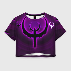 Женская футболка Crop-top 3D Quake фиолетовый