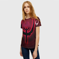 Женская футболка 3D Quake красный - фото 2