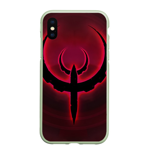 Чехол для iPhone XS Max матовый Quake красный, цвет салатовый