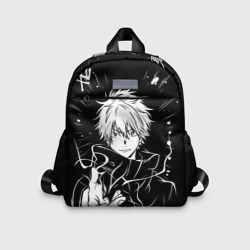 Детский рюкзак 3D Сатору Годжо - черно-белый