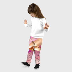 Детские брюки 3D Розовый с золотом абстрактный фон - фото 2