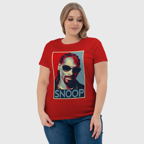Женская футболка хлопок с принтом Snoop, фото #4