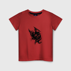 Детская футболка хлопок Рысь дикий зверь