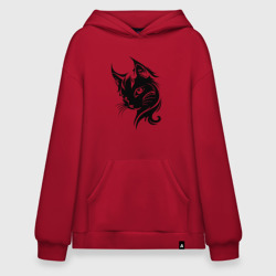 Худи SuperOversize хлопок Рысь дикий зверь