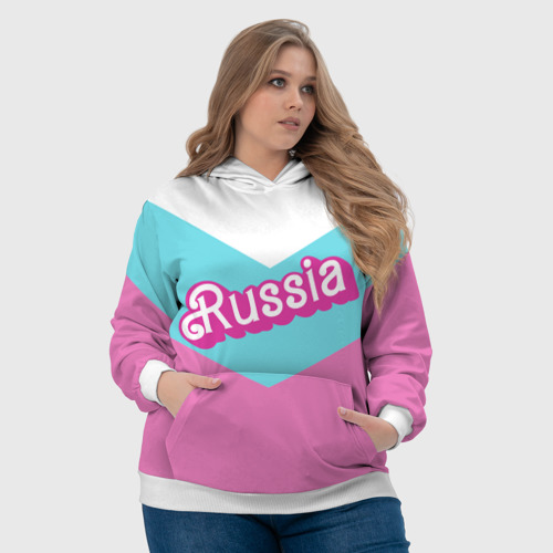 Женская толстовка 3D Russia - barbie style , цвет 3D печать - фото 6