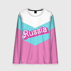 Мужской лонгслив 3D Russia - barbie style 