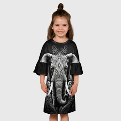Детское платье 3D Индийский слон с узорами - фото 2