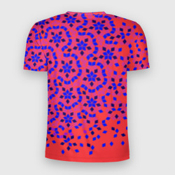 Мужская футболка 3D Slim Мозаика Пенроуза в красно-синем контрасте