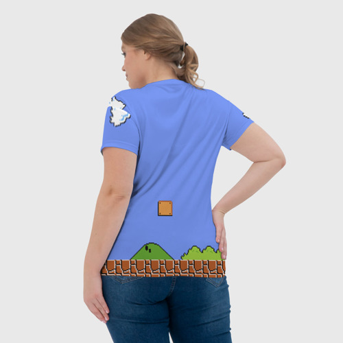 Женская футболка 3D Первый уровень Марио, цвет 3D печать - фото 7