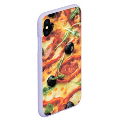 Чехол для iPhone XS Max матовый Пицца с перцем - фото 2
