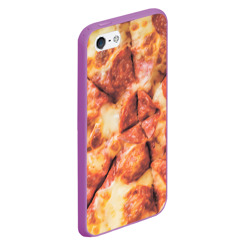 Чехол для iPhone 5/5S матовый Пицца с колбасой - фото 2