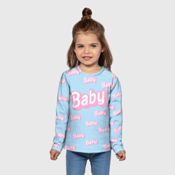 Детский лонгслив 3D Baby - Barbie style: blue pattern - фото 2