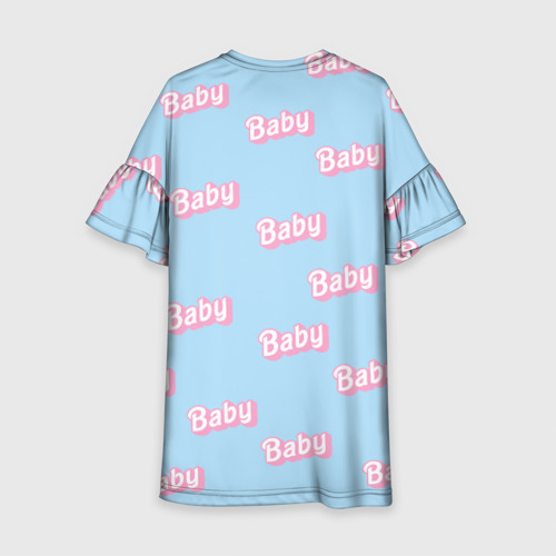 Детское платье 3D Baby - Barbie style: blue pattern, цвет 3D печать - фото 2