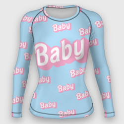 Женский рашгард 3D Baby - Barbie style: blue pattern