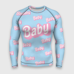 Мужской рашгард 3D Baby - Barbie style: blue pattern