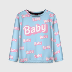 Детский лонгслив 3D Baby - Barbie style: blue pattern