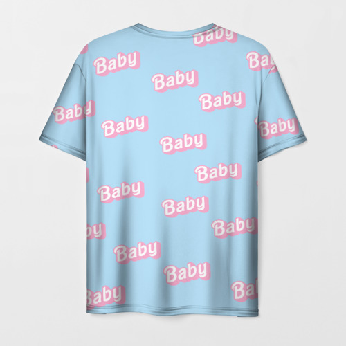 Мужская футболка 3D Baby - Barbie style: blue pattern, цвет 3D печать - фото 2