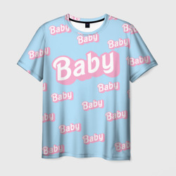 Мужская футболка 3D Baby - Barbie style: blue pattern