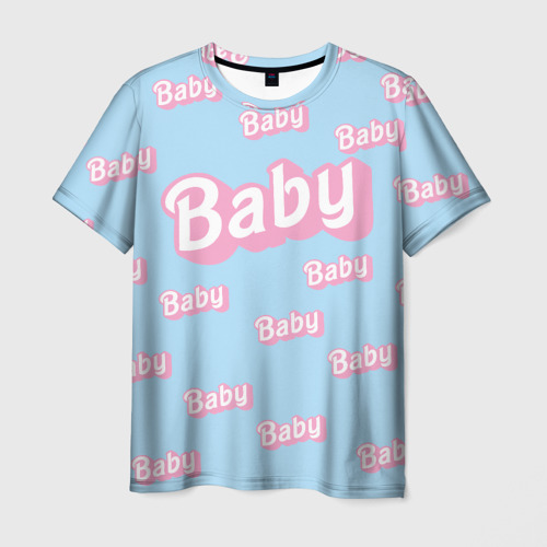 Мужская футболка 3D Baby - Barbie style: blue pattern, цвет 3D печать