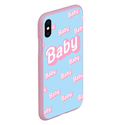 Чехол для iPhone XS Max матовый Baby - Barbie style: blue pattern - фото 2