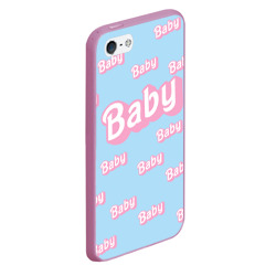 Чехол для iPhone 5/5S матовый Baby - Barbie style: blue pattern - фото 2