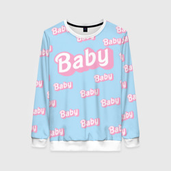 Женский свитшот 3D Baby - Barbie style: blue pattern