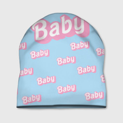 Шапка 3D Baby - Barbie style: blue pattern