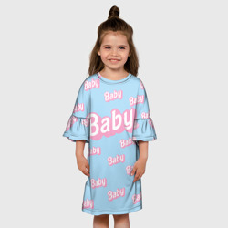 Детское платье 3D Baby - Barbie style: blue pattern - фото 2