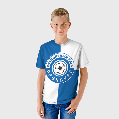 Детская футболка 3D с принтом ФК Оренбург, фото на моделе #1