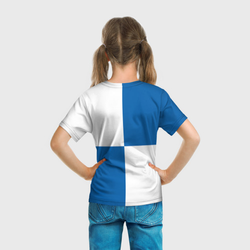 Детская футболка 3D с принтом ФК Оренбург, вид сзади #2