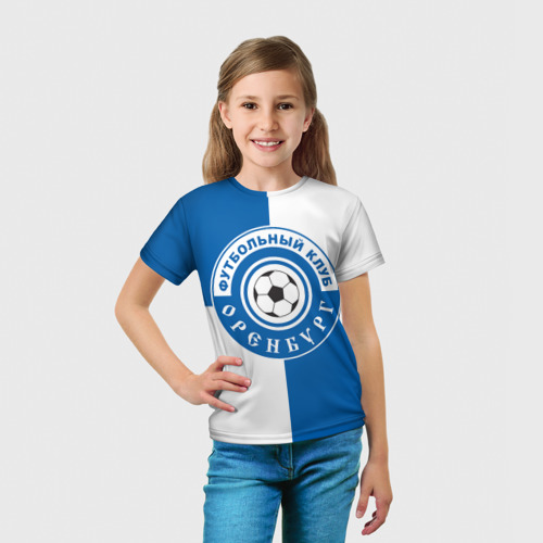 Детская футболка 3D с принтом ФК Оренбург, вид сбоку #3