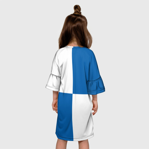 Детское платье 3D с принтом ФК Оренбург, вид сзади #2