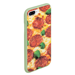 Чехол для iPhone 7Plus/8 Plus матовый Пицца с зеленью - фото 2
