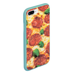 Чехол для iPhone 7Plus/8 Plus матовый Пицца с зеленью - фото 2