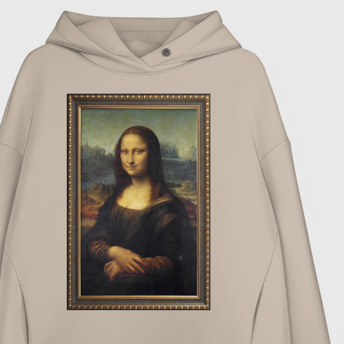 Женское худи Oversize хлопок Mona Lisa - original , цвет миндальный - фото 3