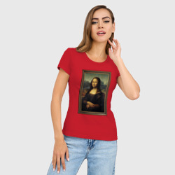 Женская футболка хлопок Slim Mona Lisa - original  - фото 2