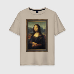 Женская футболка хлопок Oversize Mona Lisa - original 