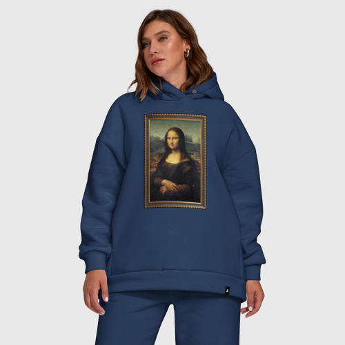 Женский костюм хлопок Oversize Mona Lisa - original , цвет темно-синий - фото 5