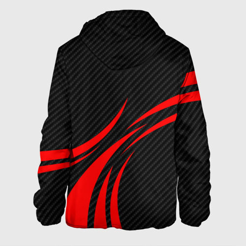 Мужская куртка 3D Honda CR-V - красный и карбон, цвет 3D печать - фото 2