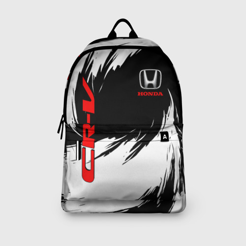 Рюкзак 3D с принтом Honda - белые краски, вид сбоку #3