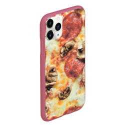 Чехол для iPhone 11 Pro Max матовый Пицца с грибами - фото 2