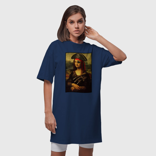 Платье-футболка хлопок Gioconda - pirat  , цвет темно-синий - фото 5
