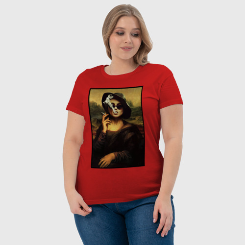 Женская футболка хлопок с принтом Mona Singer, фото #4